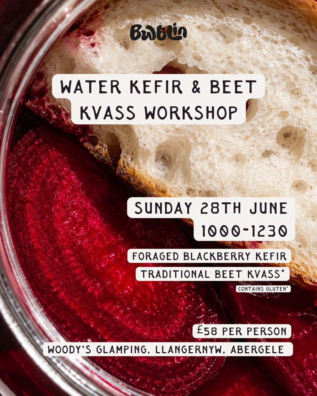 Water Kefir & Beet Kvass Workshop