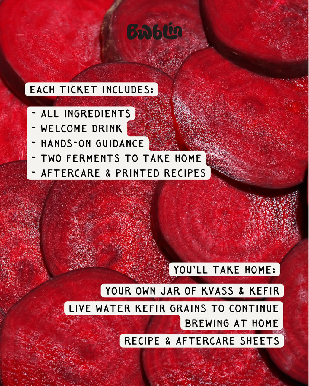 Water Kefir & Beet Kvass Workshop