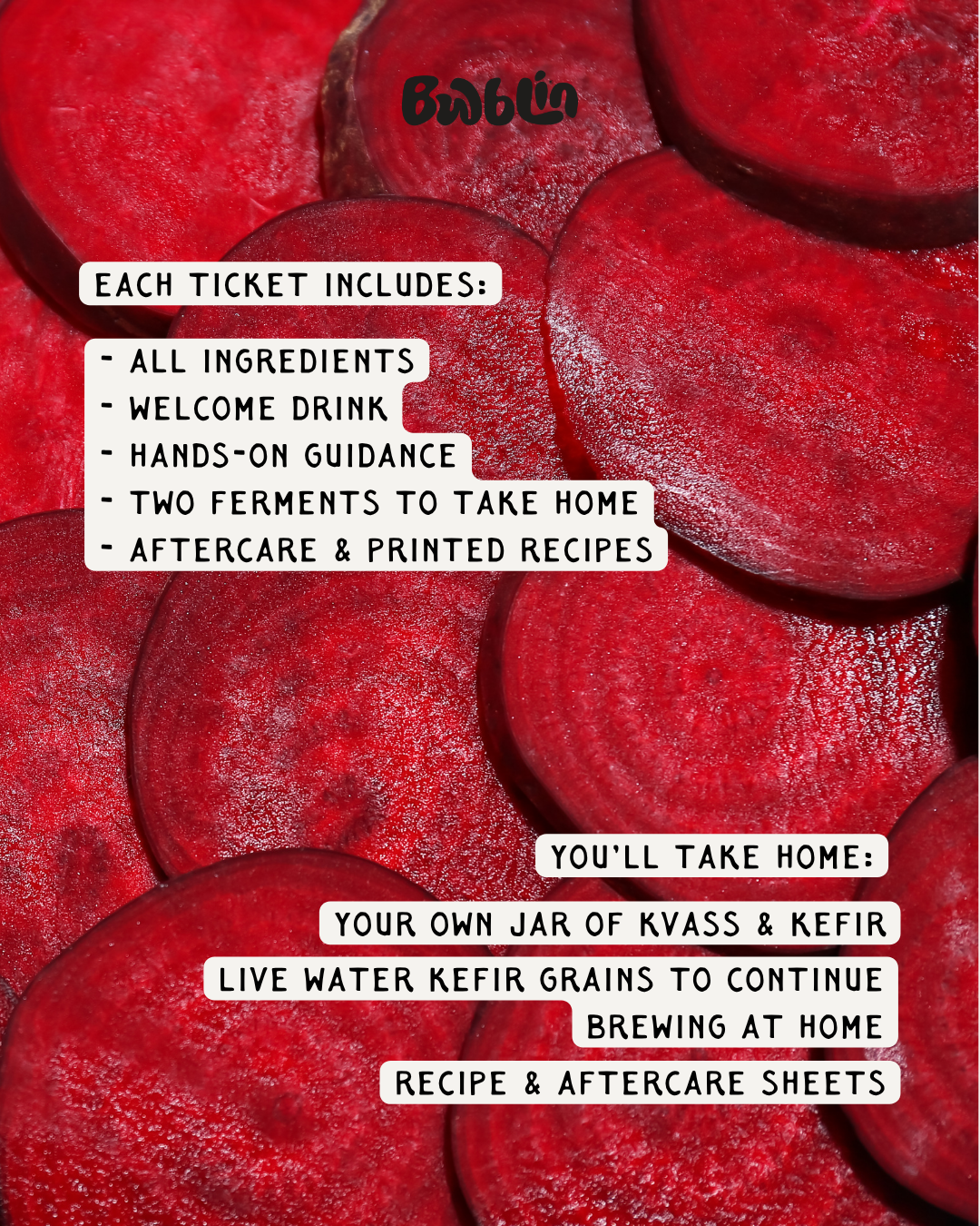 Water Kefir & Beet Kvass Workshop