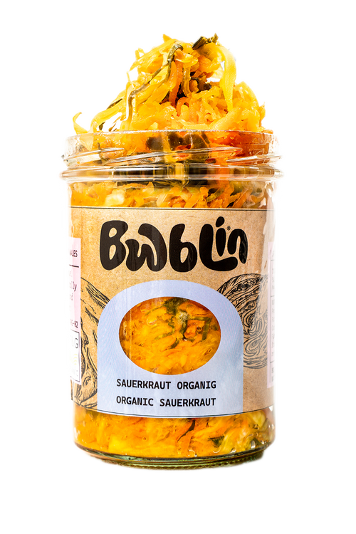 Organic Carrot and Turmeric Sauerkraut